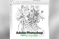 80 Procreate Floral Sneakers Stamp Brushes Product Image 8