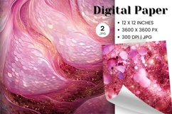 Pink Abstract Wave Background Digital Paper Wallpaper_5 Product Image 1