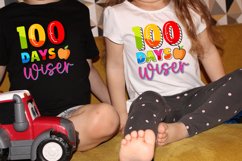 100 days wiser SVG Design, 100 day of school SVG Product Image 2