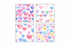 Watercolor Pastel Heart Digital Paper Product Image 2