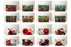 Spring Cosmetic Bag Bundle, Flowers Cosmetic Bag Designs Product Image 2