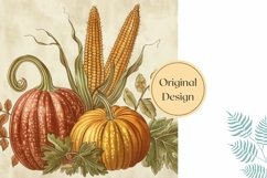 Fall Pumpkins Pillow Case Template, Pumpkins Sublimation Product Image 2