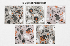Seamless Halloween Digital Papers set, Cute Pattern Design Product Image 2