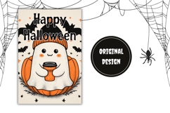 Doodle Halloween Garden Flag, Halloween Welcome Flag Design Product Image 2