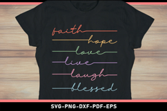 Faith hope love live laugh blessed, Inspirational Quotes Product Image 1
