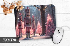 Magical Pink Nutcracker in a Winter Wonderland Mouse Pad PNG Product Image 1