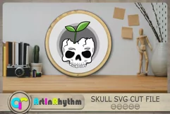 Skull Svg, Skull with a plant Svg, Cute Skull Shirt Design Product Image 2