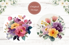 Flowers Car Coaster Designs, Peony Sublimation Car Coasters Product Image 2