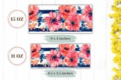 Watercolor Flowers Mug Wrap Design, Floral Mug Template Product Image 2