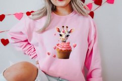 Giraffe Loves Cupcake Valentine Clipart Valentines Clipart Product Image 2