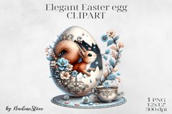 Elegant Easter egg Clipart BUNDLE PNG. Product Image 4