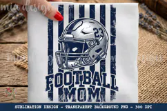 Football Mom PNG, Distressed Helmet Game Day Sublimation Product Image 1