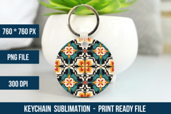 Latin Pattern Keychain | Keychain Design Product Image 1