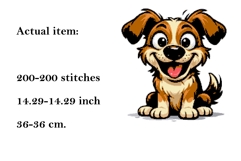 Cartoon dog cross stitch pattern embroidery file digital Product Image 2