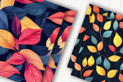 Colorful Leaf Pattern Digital Paper Product Image 2