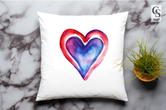 Abstract Watercolor Heart Illustration Clipart PNG Product Image 3