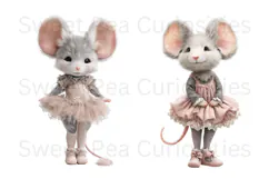 Mouse, Mice, Shabby Chic, Ephemera, PNG, Clipart Product Image 2