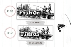 Fish On Mug PNG, Fishing Mug, Fisherman Mug Sublimation Product Image 2