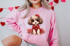 Cute Valentine Dog Clipart, Valentines Day Dog Clipart Product Image 2