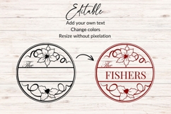 Christmas Family Name SVG - Poinsettia Flowers Product Image 2