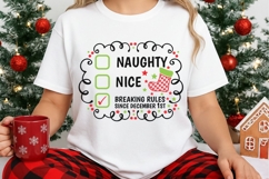 Naughty Nice Breaking Rules Svg, Christmas Checklist Svg. Product Image 3