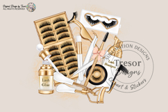 Lash Artist Sublimation PNG White Gold Beauty Design Graphic Product Image 1