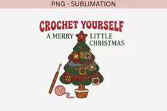 Christmas crochet png design for T-shirts Product Image 2