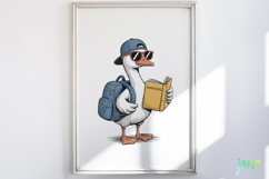 Back To School Goose Sublimation Clipart Product Image 5