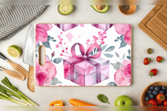 Watercolor Pink Floral Gifts Cutting Boards sublimation Desi Product Image 2