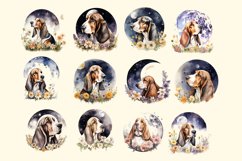 Baset Hound Dog Watercolor Sublimation Bundle Png Product Image 2