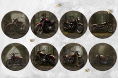 Steampunk Motorcycle | 9 Sublimation round earrings designs Product Image 2