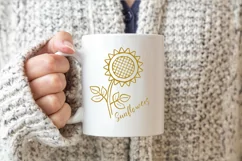 Bunch of stylized sunflowers. Sublimation. Clipart. Product Image 3
