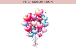 Valentine balloons png design for T-shirts Product Image 2