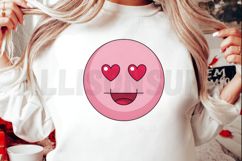 Pink Emoji With Heart Eyes Representing Love And Positive Product Image 2