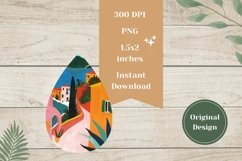 Summer Teardrop Earrings, Summer Earrings Sublimation Product Image 2