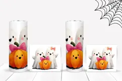 Watercolor Halloween Ghost Tumbler, Funny Halloween Tumbler Product Image 2