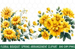 Floral bouquet spring Clipart, Watercolor Floral Clipart Product Image 1