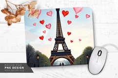 Paris Love Scene Mouse Pad PNG Design Product Image 1