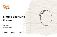 Simple Leaf Line Frame Product Image 1