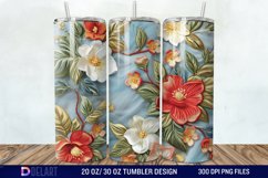 3D Embroidery floral Tumbler Wrap Product Image 1