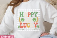Happy Go Lucky PNG, Groovy ST Patricks Sublimation PNG Product Image 2