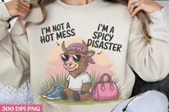 I'm not a hot mess i'm PNG, Funny Animal Sublimation PNG Product Image 1