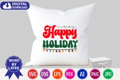 Happy holiday retro svg design Product Image 2