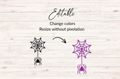 Hanging Spider On Spider Web SVG Product Image 2