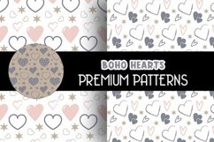 Boho Hearts Digital Papers Patterns Product Image 2