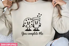 You Complete me PNG, Valentine Sublimation PNG Product Image 1
