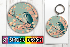 Cheerful Circle Keychains Design PNG, Birds Product Image 1