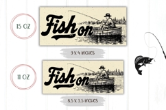 Fish On Mug Wrap, Fishing Mug Design, Fisherman Sublimation Product Image 2