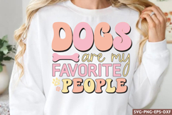 Dogs are my favorite people SVG, Retro Dog Quotes SVG Product Image 1