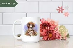 Watercolor Dog Illustration PNG, Dog Sublimation Design Product Image 3